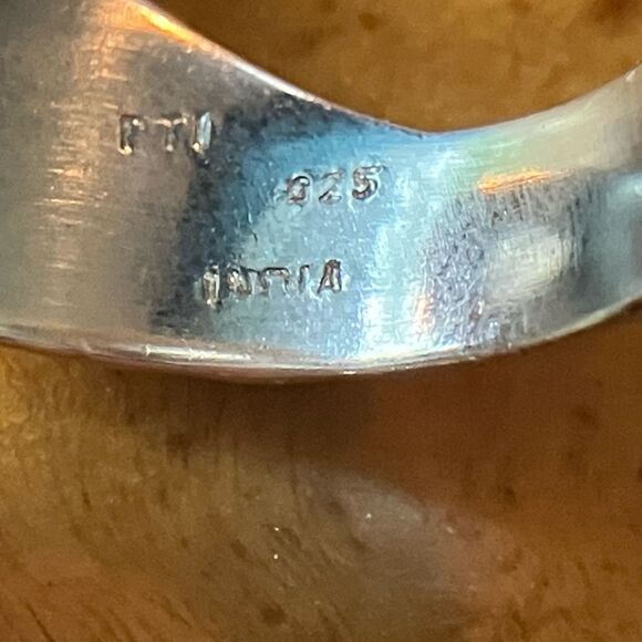 Natural Rainbow Moonstone Sterling Silver Ring Size 7 - Picture 6 of 9